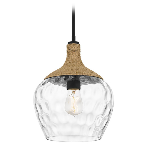 Royer 12-Inch Rope Pendant in Matte Black by Quoizel Lighting