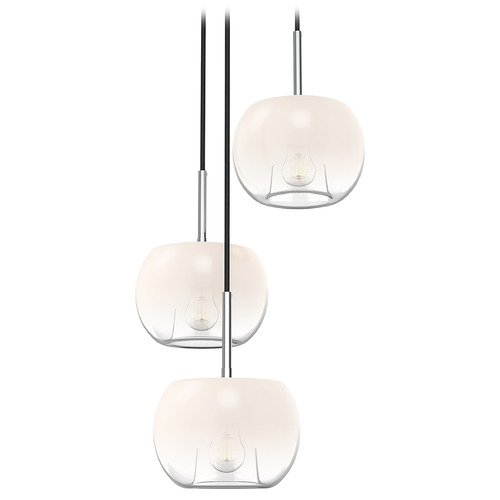 Kuzco Lighting Samar Chrome Multi-Light Pendant by Kuzco Lighting CH57514-CH/OP