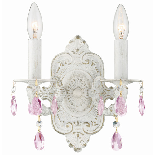 Crystorama Lighting Paris Market Antique White Sconce