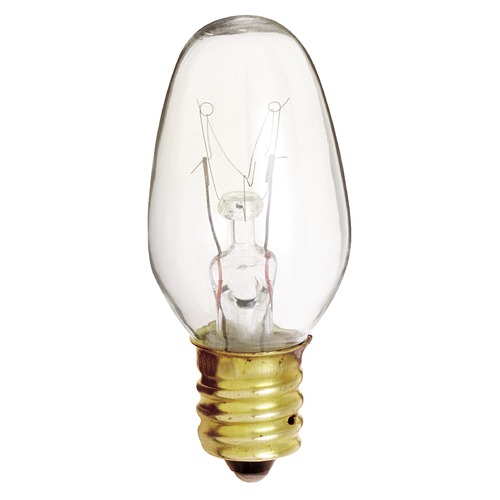 Satco Lighting Incandescent C7 Light Bulb Candelabra Base Dimmable by Satco Lighting S3691