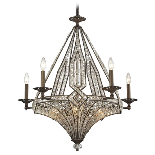 Elk Lighting Elk Lighting Jausten Antique Bronze Chandelier 11785/5+5