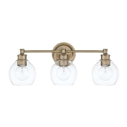 Mid Century 24-Inch Vanity Light in Aged Brass by Capital Lighting