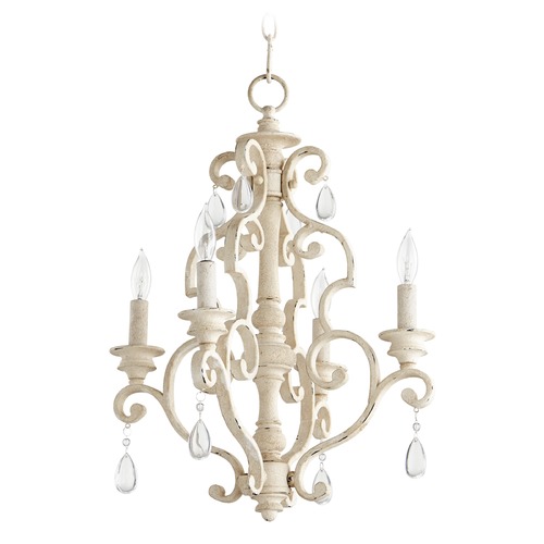 San Miguel Persian White Crystal Chandelier by Quorum Lighting