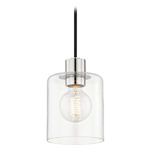 Mitzi by Hudson Valley Neko Polished Nickel Mini Pendant by Mitzi by Hudson Valley H108701-PN