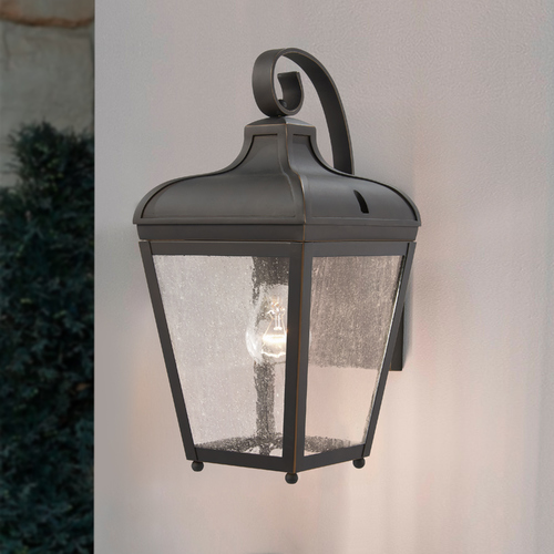 Marquee Oil Rubbed Bronze with Gold Highlights Outdoor Wall Light by Minka Lavery