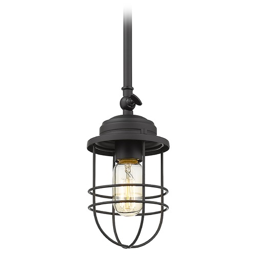 Seaport Black Mini Pendant by Golden Lighting