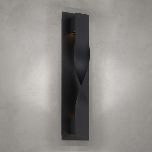 Twist 20-Inch LED Outdoor Wall Light in Black 3000K by Modern Forms