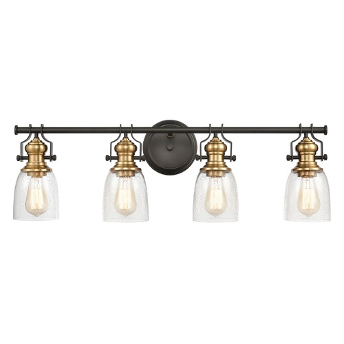 Elk Lighting Elk Lighting Chadwick Oil Rubbed Bronze, Satin Brass Bathroom Light 66687-4