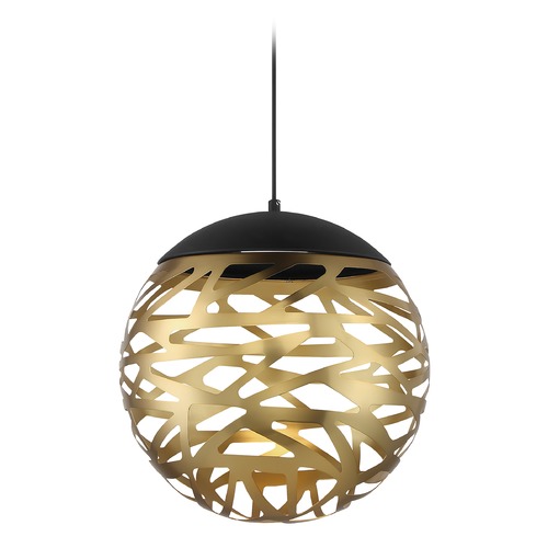 George Kovacs Lighting Golden Eclipse LED Pendant in Coal & Honey Gold by George Kovacs P934-688-L