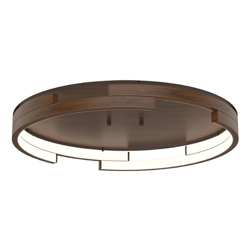 Kuzco Lighting Anello Minor 19-Inch Wide LED Flush Mount in Walnut by Kuzco Lighting FM52719-WT