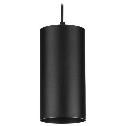 Progress Lighting 6in Cyl Rnds Matte Black Outdoor Hanging Light