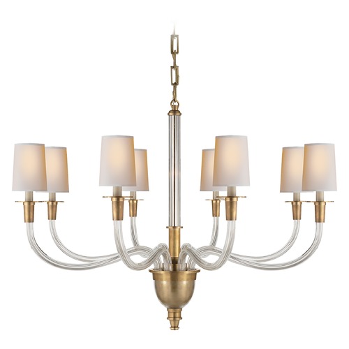 Visual Comfort Signature Collection Thomas OBrien Vivian Chandelier in Antique Brass by Visual Comfort Signature TOB5032HABNP