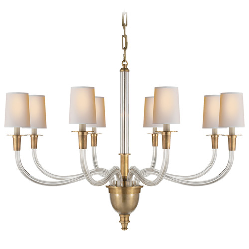 Visual Comfort Signature Collection Thomas OBrien Vivian Chandelier in Antique Brass by Visual Comfort Signature TOB5032HABNP