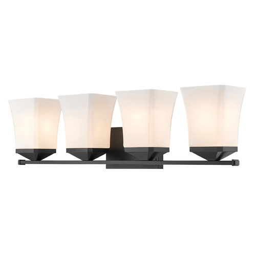 Z-Lite Darcy Matte Black Bathroom Light by Z-Lite 1939-4V-MB