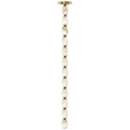 Visual Comfort Modern Collection Collier 36 3000K Alabaster Pendant in Brass by VC Modern SLPD55130ALBHABS