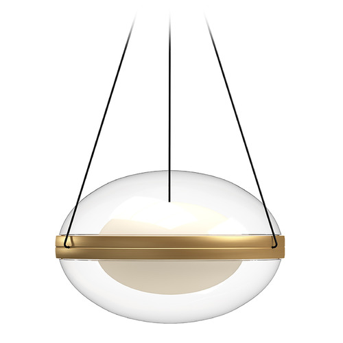 Kuzco Lighting Kuzco Lighting Virgo Brushed Gold LED Pendant Light with Oval Shade PD76312-BG/OP-UNV