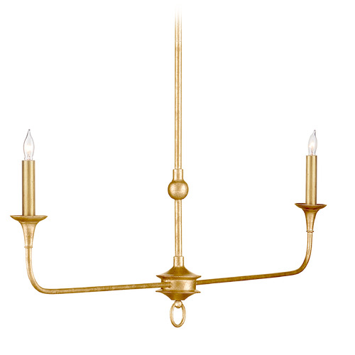 Currey and Company Nottaway Contemporary Gold Leaf Island Light
