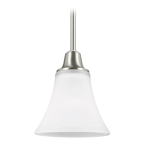 Generation Lighting Metcalf Mini Pendant in Brushed Nickel by Generation Lighting 6113201-962