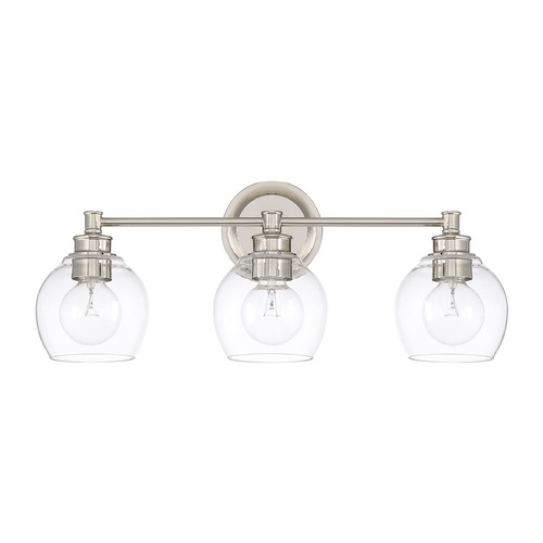 Mid-Century 24-Inch Vanity Light in Polished Nickel by Capital Lighting