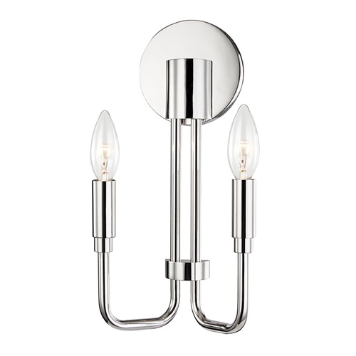 Mitzi by Hudson Valley Brigitte Polished Nickel Sconce by Mitzi by Hudson Valley H261102-PN