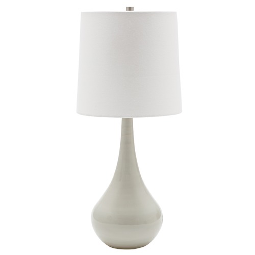 Scatchard Stoneware Gray Gloss Table Lamp by House of Troy Lighting