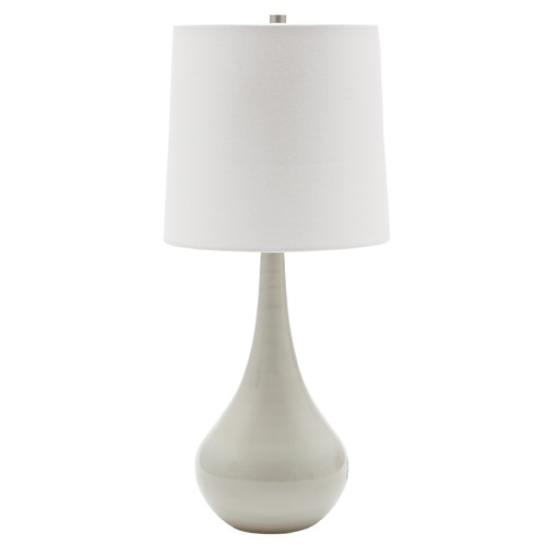 House of Troy Lighting Scatchard Stoneware Gray Gloss Table Lamp by House of Troy Lighting GS180-GG