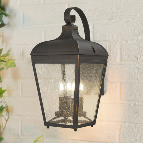 Minka Lavery Minka Lavery Marquee Oil Rubbed Bronze W/ Gold Highlights Outdoor Wall Light 72482-143C