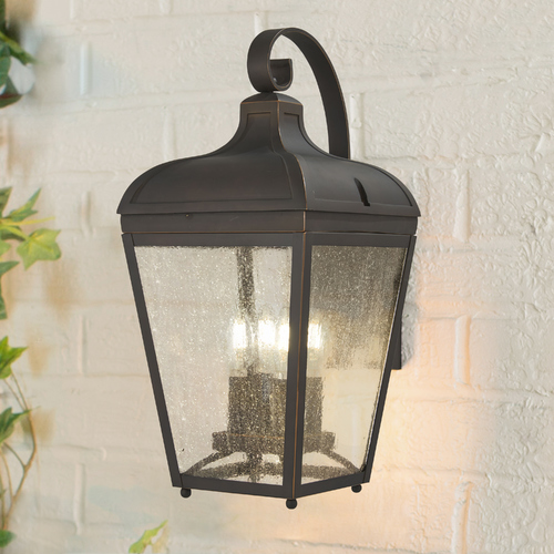 Marquee Oil Rubbed Bronze with Gold Highlights Outdoor Wall Light by Minka Lavery