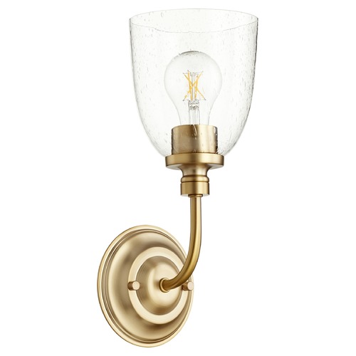 Rossington Aged Brass Sconce by Quorum Lighting