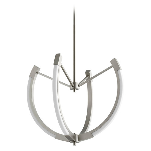 Utopia 21-Inch LED Chandelier in Satin Nickel by Oxygen Lighting