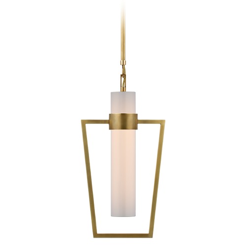 Visual Comfort Signature Collection Ian K. Fowler Presidio Caged Pendant in Brass by Visual Comfort Signature S5676HABWG