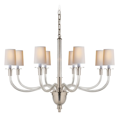 Visual Comfort Signature Collection Thomas OBrien Vivian Chandelier in Polished Nickel by Visual Comfort Signature TOB5032PNNP