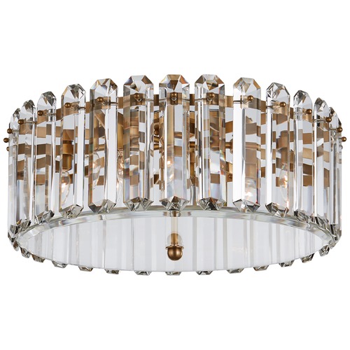 Visual Comfort Signature Collection Aerin Bonnington Large Flush Mount in Antique Brass by Visual Comfort Signature ARN4126HAB