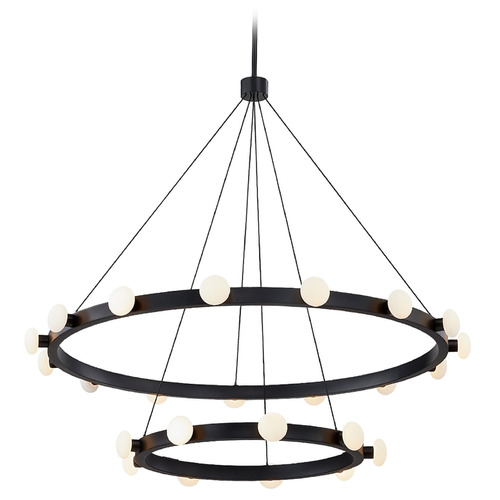 Rezz Black LED Pendant by Kuzco Lighting