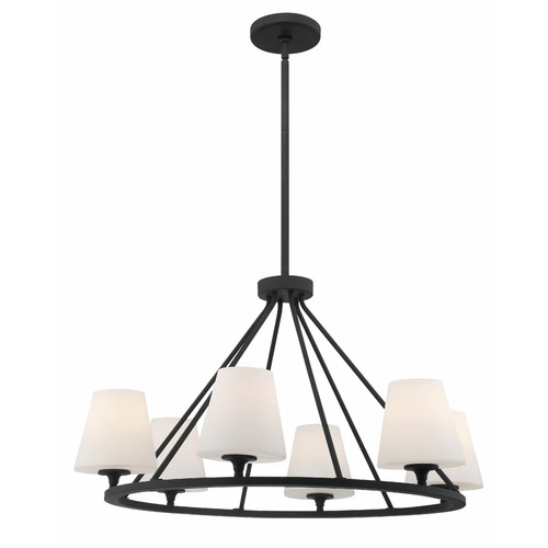 Crystorama Lighting Keenan 31.25-Inch Chandelier in Matte Black by Crystorama Lighting KEE-A3006-BF