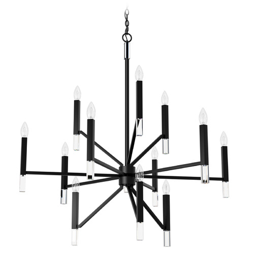 Hunter Fan Company Sunjai Matte Black Chandelier