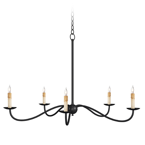 Currey and Company Saxon Zanzibar Black Chandelier