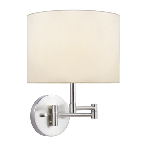 Lite Source Lighting Kasen Polished Steel Swing Arm Lamp by Lite Source Lighting LS-16515WHT