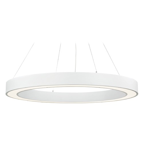 Large Modern Oval White LED Pendant Light 3000K 6080 Lumens