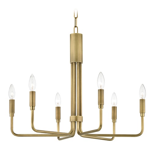 Brigitte Aged Brass Chandelier by Mitzi by Hudson Valley