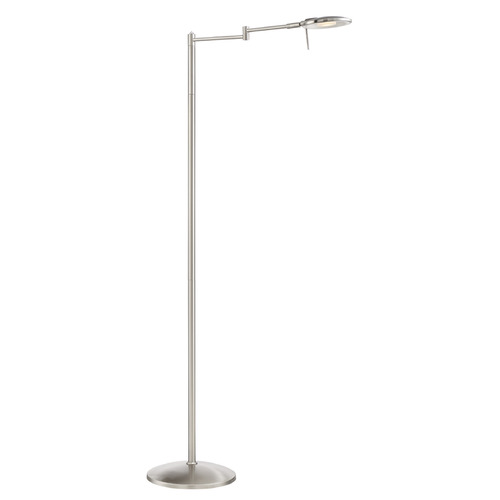 Arnsberg Dessau Turbo Satin Nickel LED Swing Arm Lamp with Bowl / Dome Shade