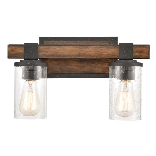 Elk Lighting Elk Lighting Annenberg Ballard Wood, Distressed Black Bathroom Light 89131/2