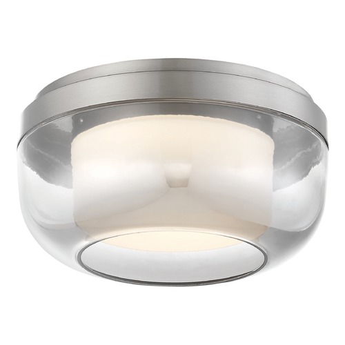 First Encounter LED Flush Mount in Brushed Nickel by George Kovacs