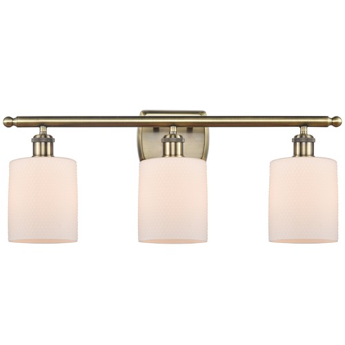 Innovations Lighting Cobbleskill Antique Brass Bathroom Light by Innovations Lighting 516-3W-AB-G111