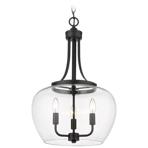 Joliet Matte Black Pendant by Z-Lite
