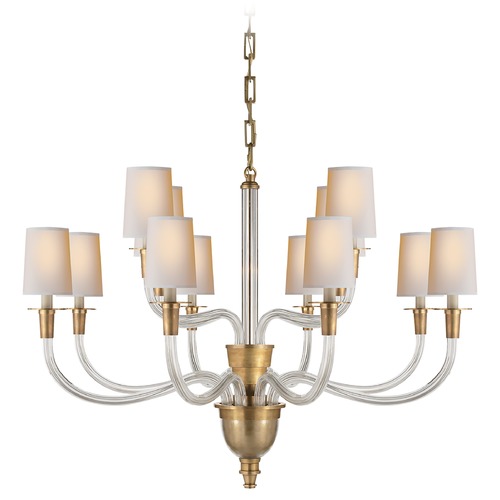 Visual Comfort Signature Collection Thomas OBrien Vivian Chandelier in Antique Brass by Visual Comfort Signature TOB5033HABNP