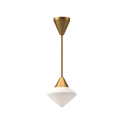 Alora Lighting Nora Aged Gold Mini-Pendant Light with Conical Shade