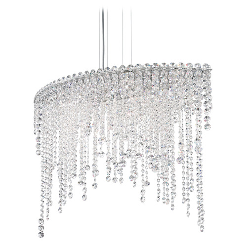 Schonbek Worldwide Lighting Chantant Polished Stainless Steel Island Light