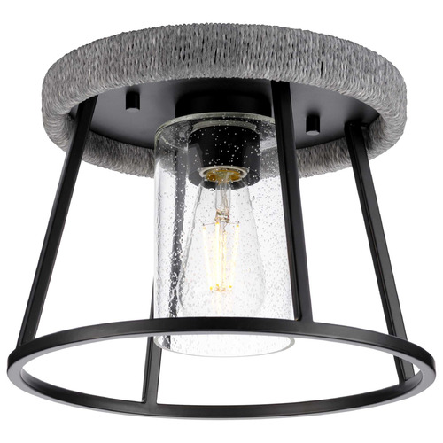 Progress Lighting Laramie Matte Black Flushmount Light