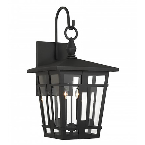 Minka Lavery Minka Lavery Grand Fieldstone Sand Coal Black Outdoor Wall Light 77902-66
